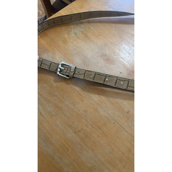 Crocodile embossed leather satchel purse made in Italy adjustable strap no brand - Picture 10 of 11